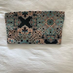 Patterned cropped tube top